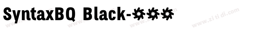 SyntaxBQ Black字体转换 SyntaxBQ Black字体转换